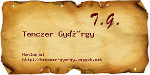 Tenczer György névjegykártya