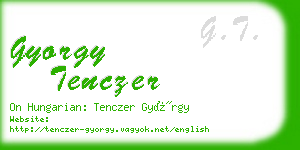 gyorgy tenczer business card